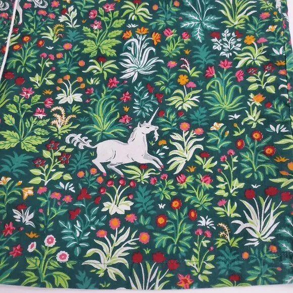 PrintFresh Pajama Top M Unicorn's Garden Juniper Organic Cotton Short Sleeve - Picture 12 of 13